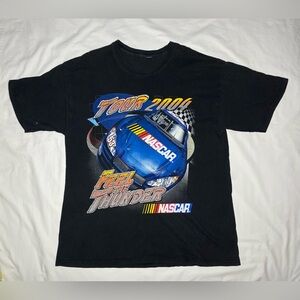 Vintage Nascar Feel The Heat 2004 Tour Double Sided Graphic Shirt Men's L Y2K